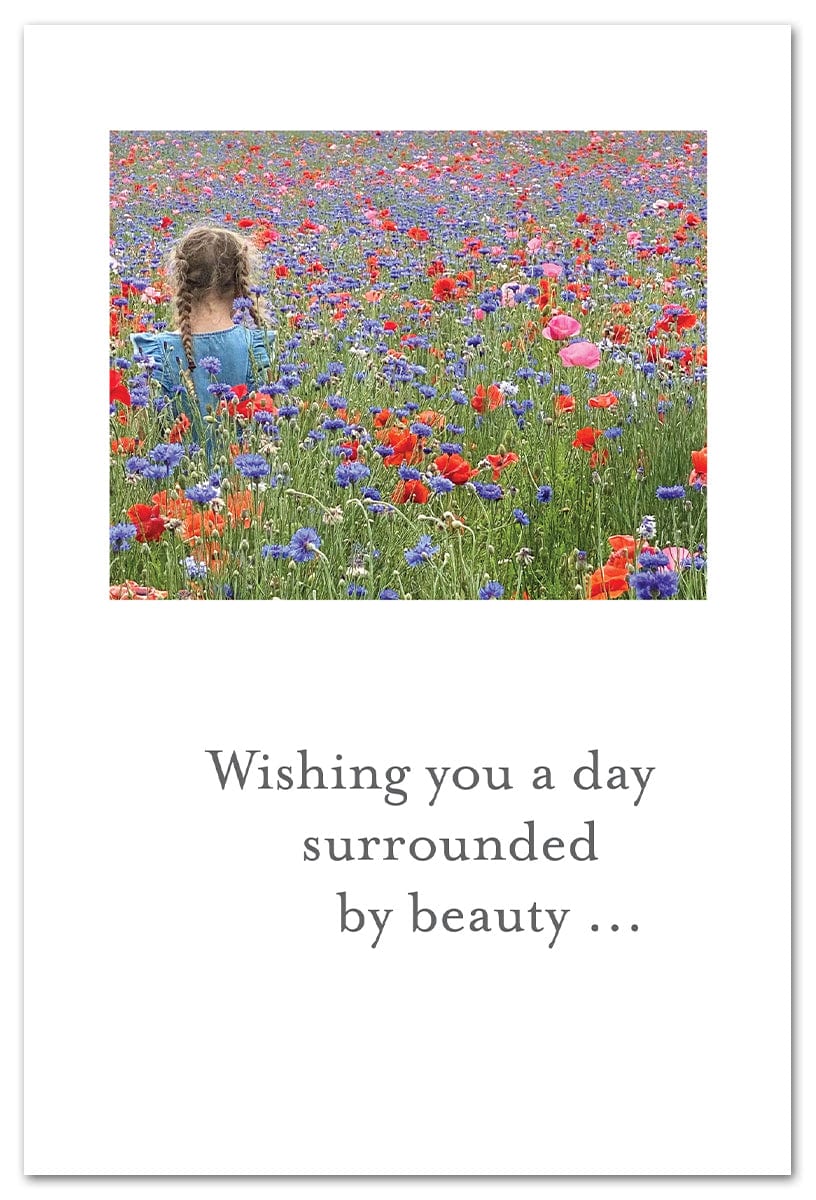 Cardthartic Cards Girl in Poppy Field Birthday Card