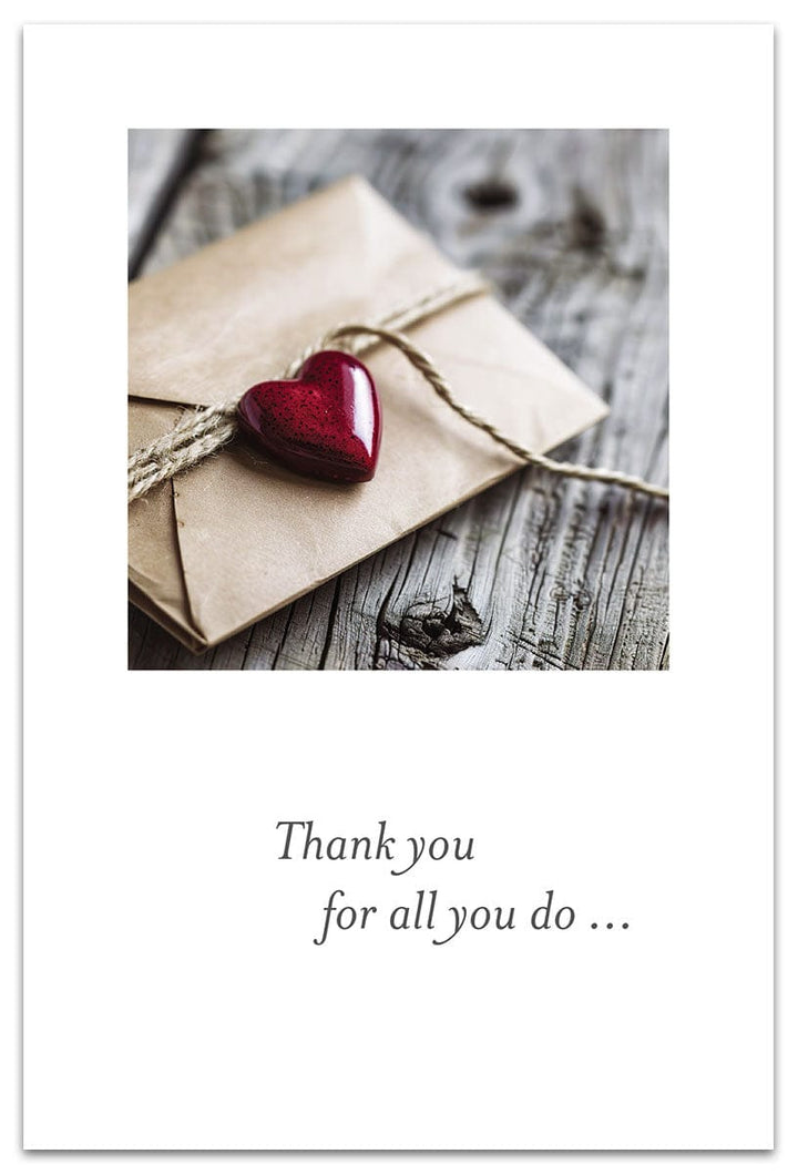 Cardthartic Cards Heart Charm on Envelope Card