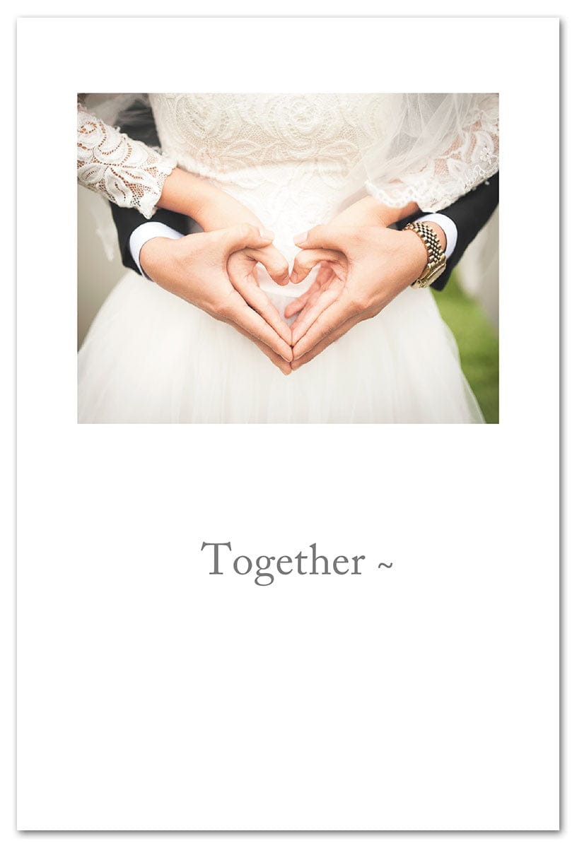Cardthartic Cards Just Married Heart Hands Wedding Card