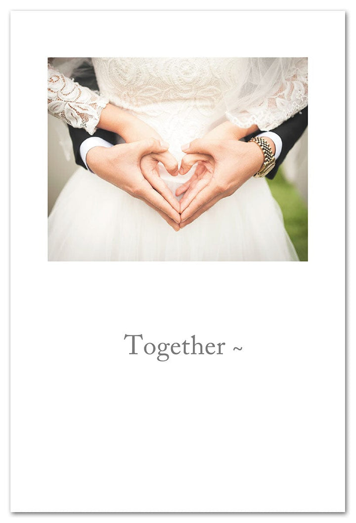 Cardthartic Cards Just Married Heart Hands Wedding Card