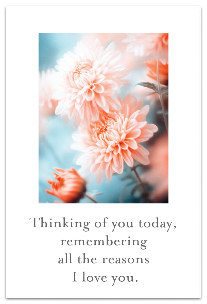 Cardthartic Cards Peach Chrysanthemums Birthday Card