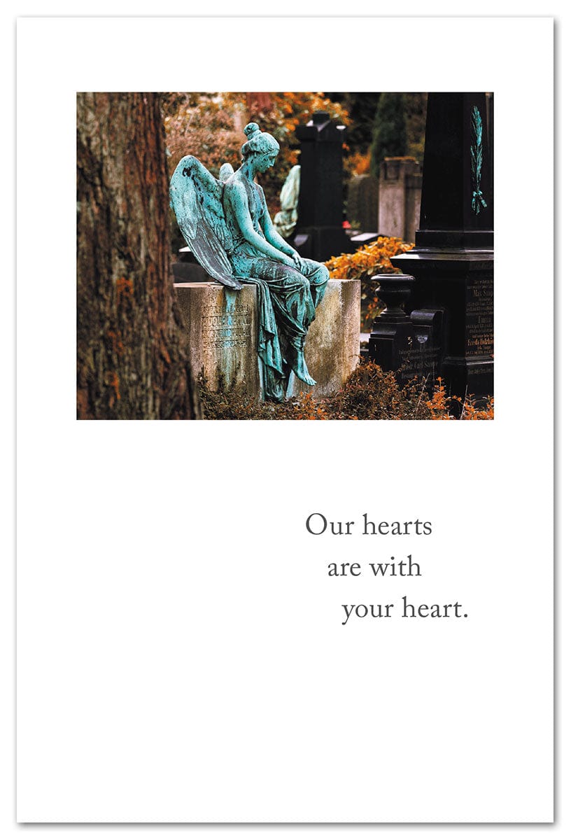 Cardthartic condolence card Angel Statue Condolence Card