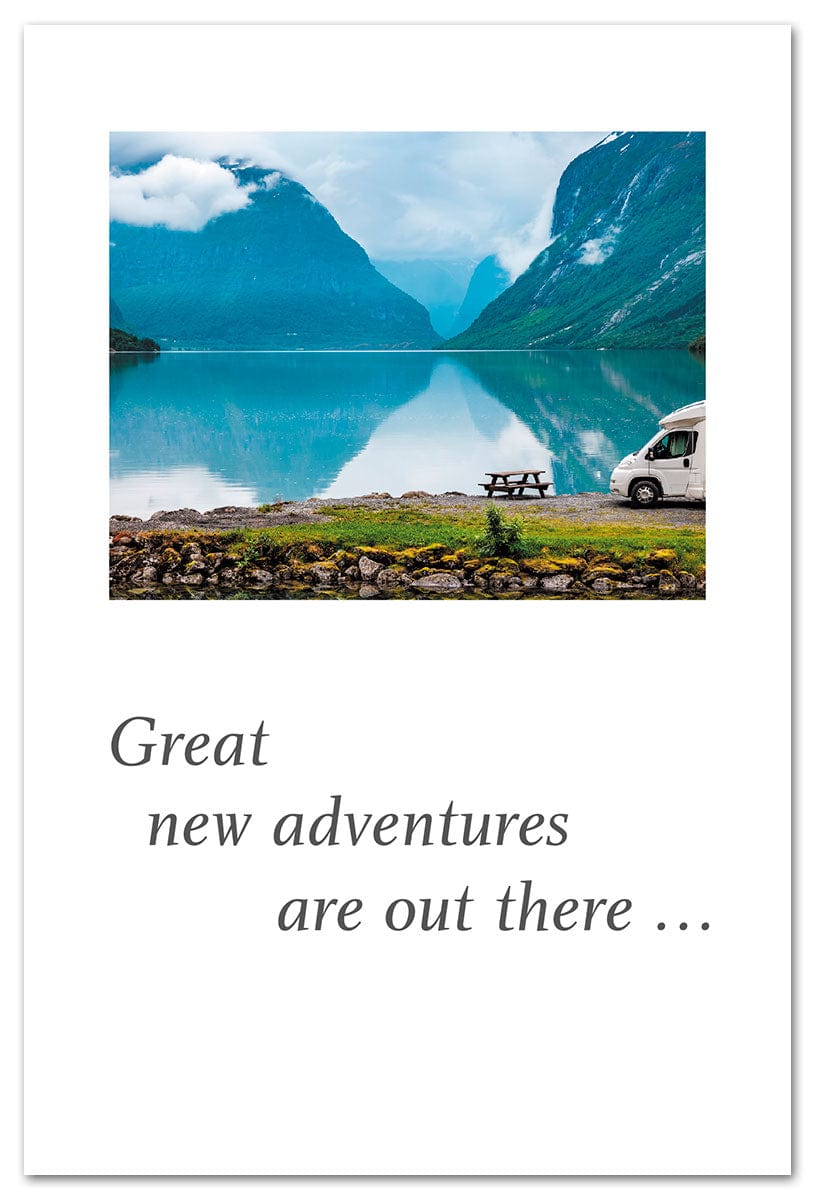Cardthartic retirement card RV at Mountain Lake Retirement Card