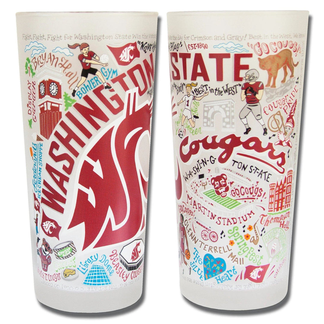 Catstudio Drinkware Washington State University Collegiate Drinking Glass