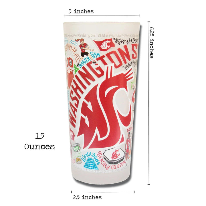 Catstudio Drinkware Washington State University Collegiate Drinking Glass