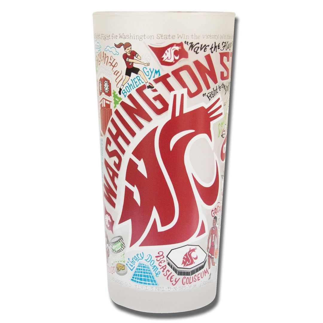 Catstudio Drinkware Washington State University Collegiate Drinking Glass