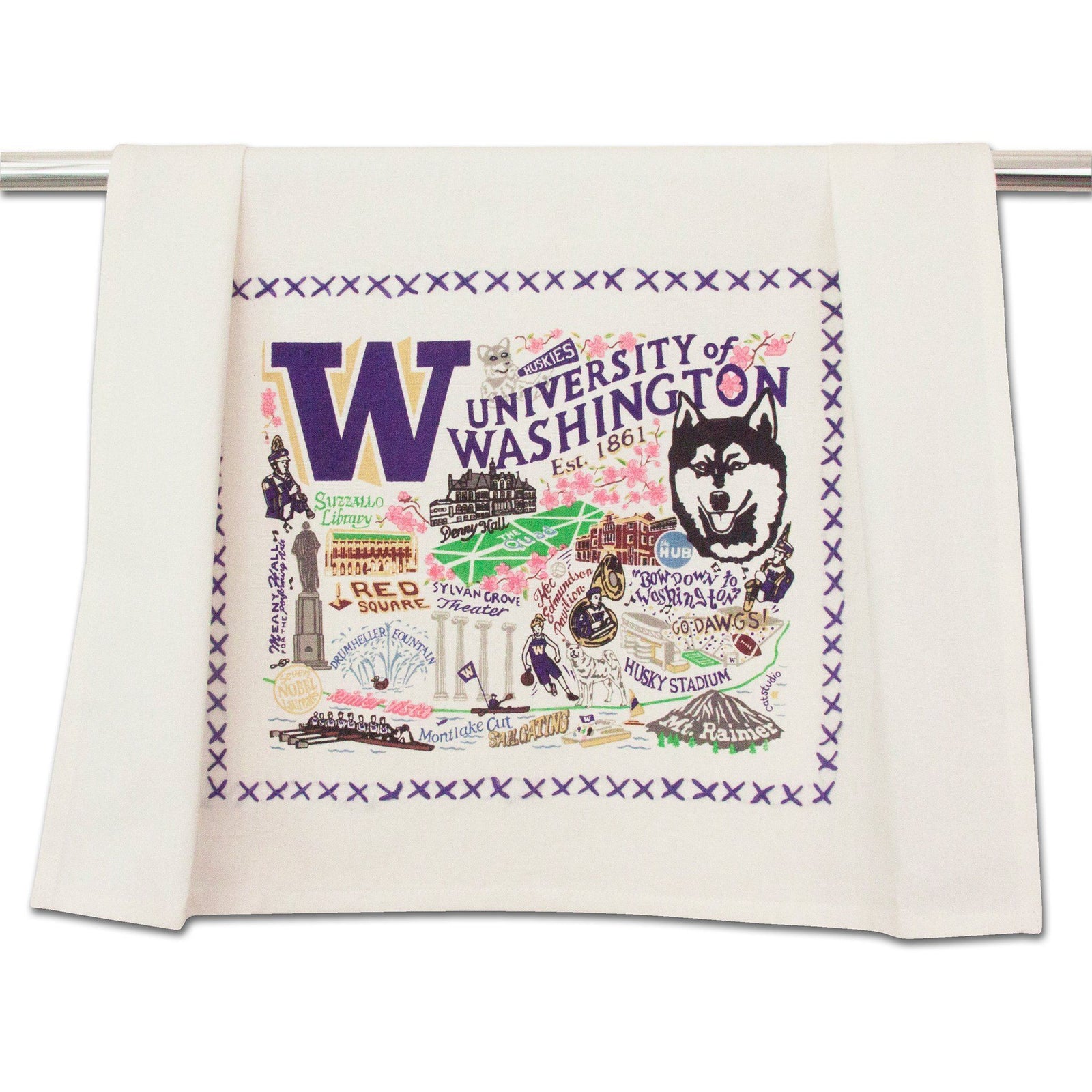 Catstudio Kitchen Towel Washington, University of Collegiate Dish Towel
