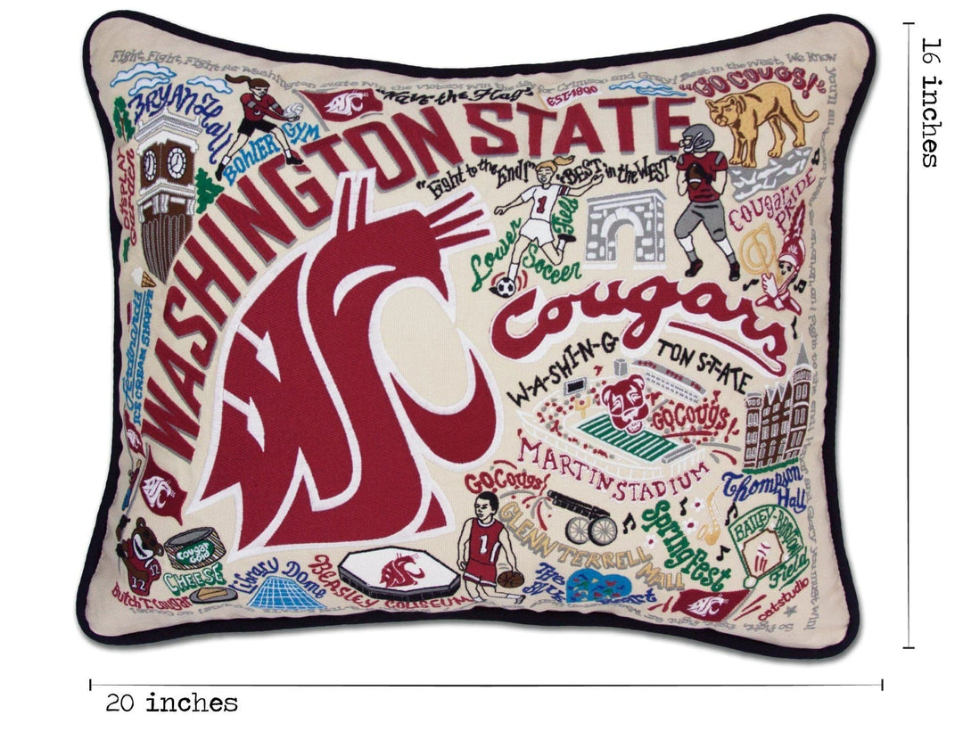 Catstudio Pillow Washington University Collegiate Embroidered Pillow