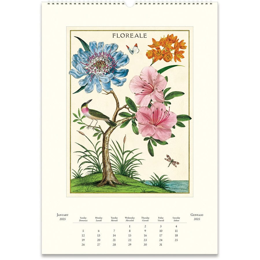 Cavallini & Co. Calendar 2025 Floreale Wall Calendar