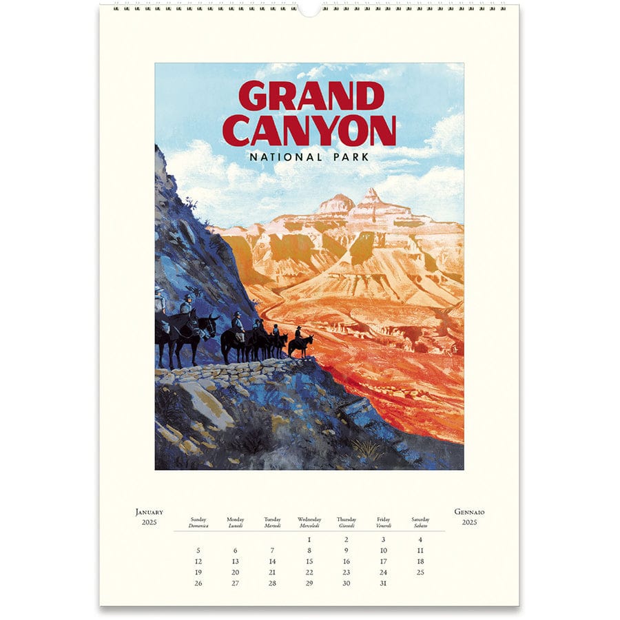 Cavallini & Co. Calendar 2025 National Parks Wall Calendar