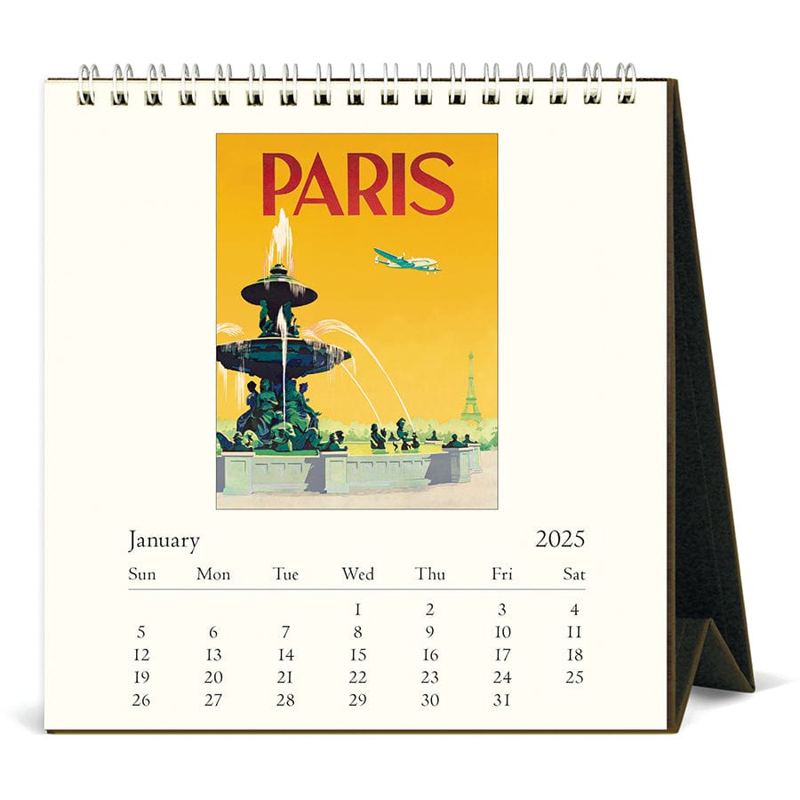 Cavallini & Co. Calendar 2025 Paris Desk Calendar