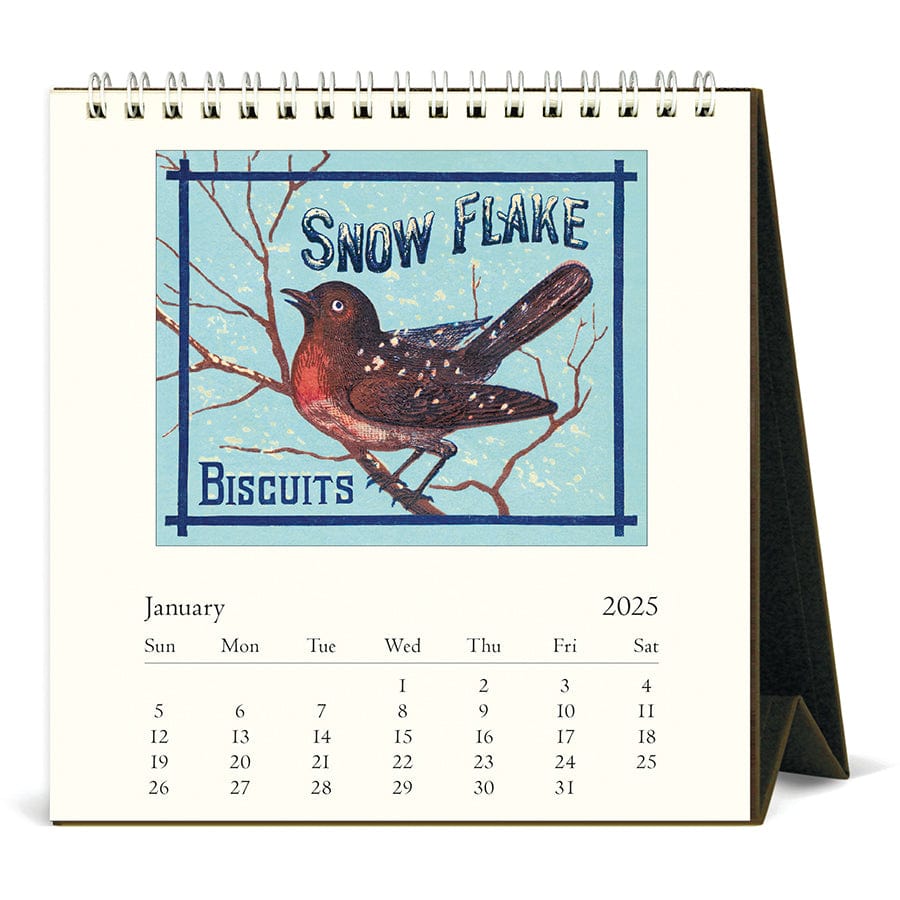 Cavallini & Co. Calendar 2025 Vintage Birds Desk Calendar