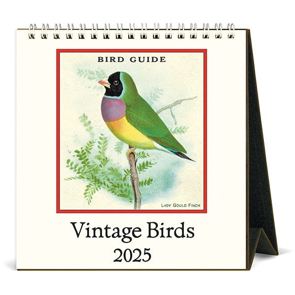 Cavallini & Co. Calendar 2025 Vintage Birds Desk Calendar