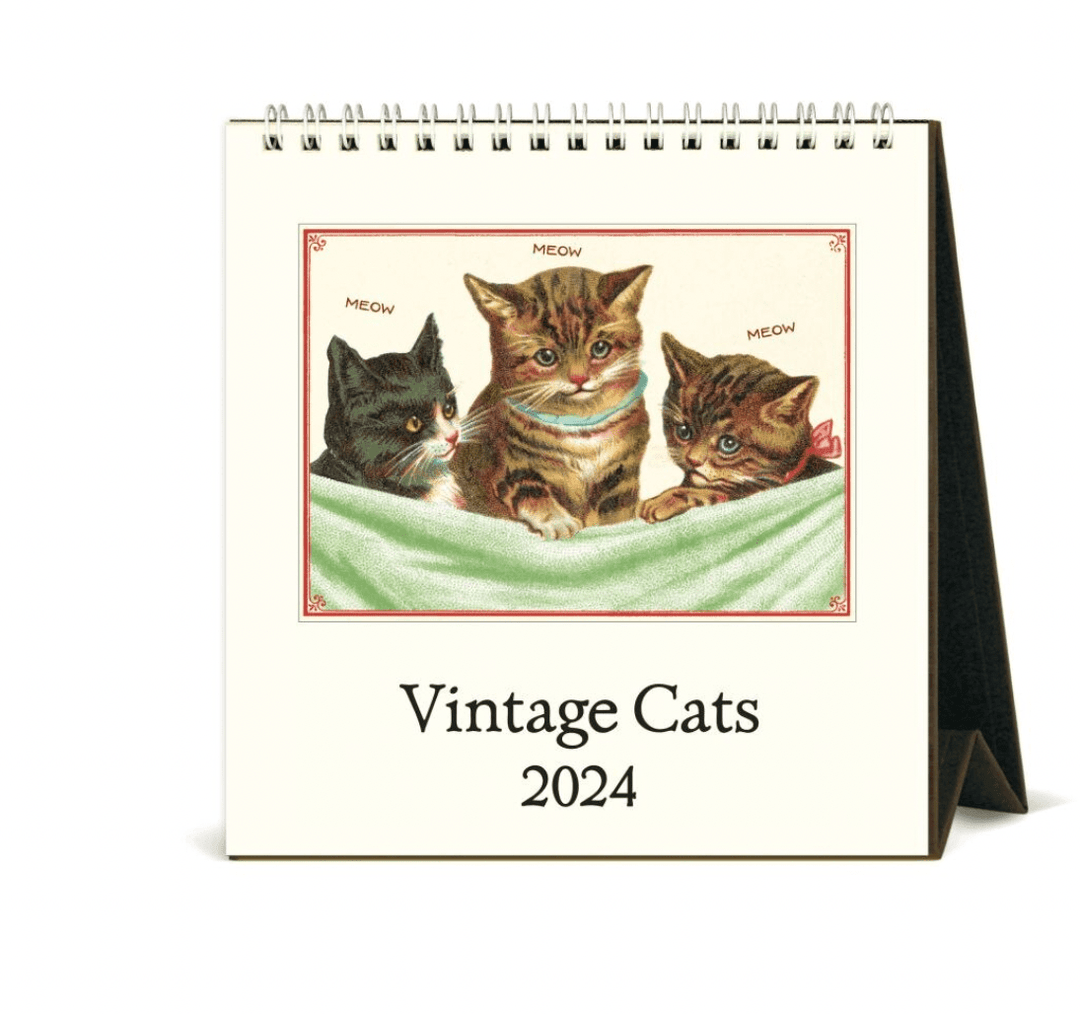 Cavallini & Co. Calendars 2024 Cavallini & Co. Vintage Cats Desk Calendar