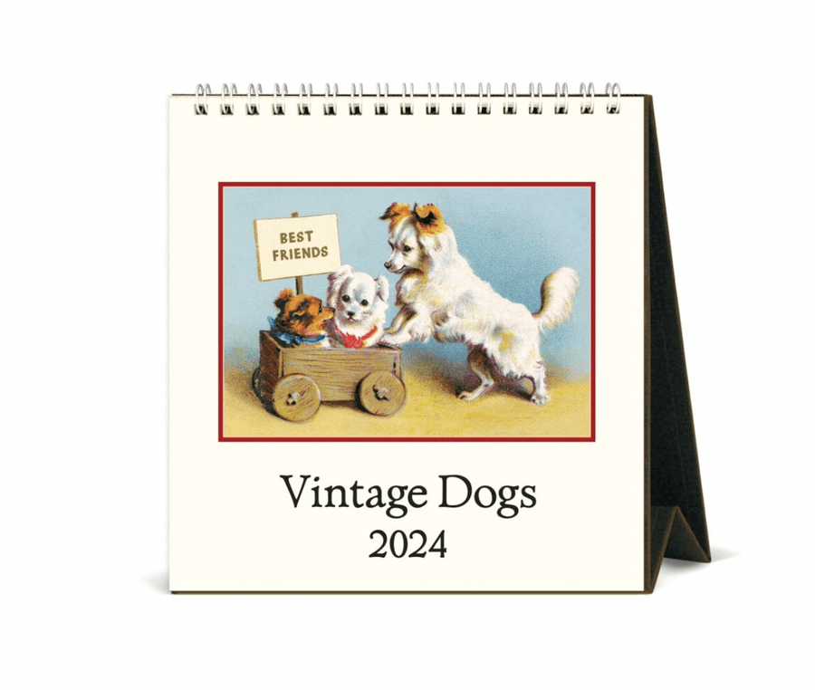 Cavallini & Co. Calendars 2024 Cavallini Vintage Dogs Desk Calendar