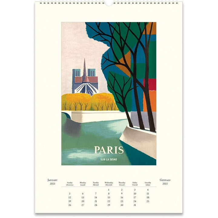 Cavallini & Co. Calendars 2025 Paris Wall Calendar