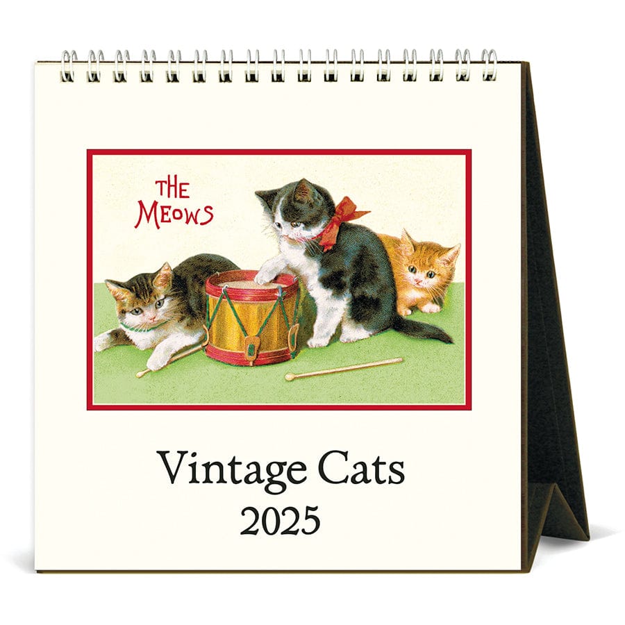 Cavallini & Co. Calendars 2025 Vintage Cats Desk Calendar