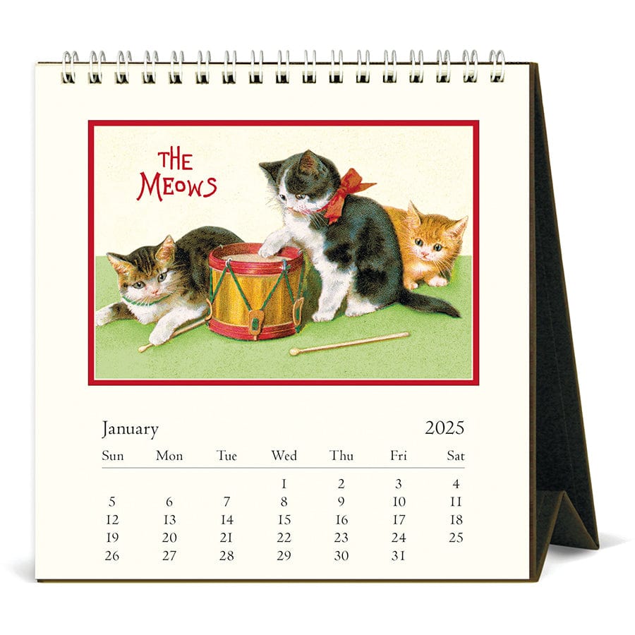 Cavallini & Co. Calendars 2025 Vintage Cats Desk Calendar