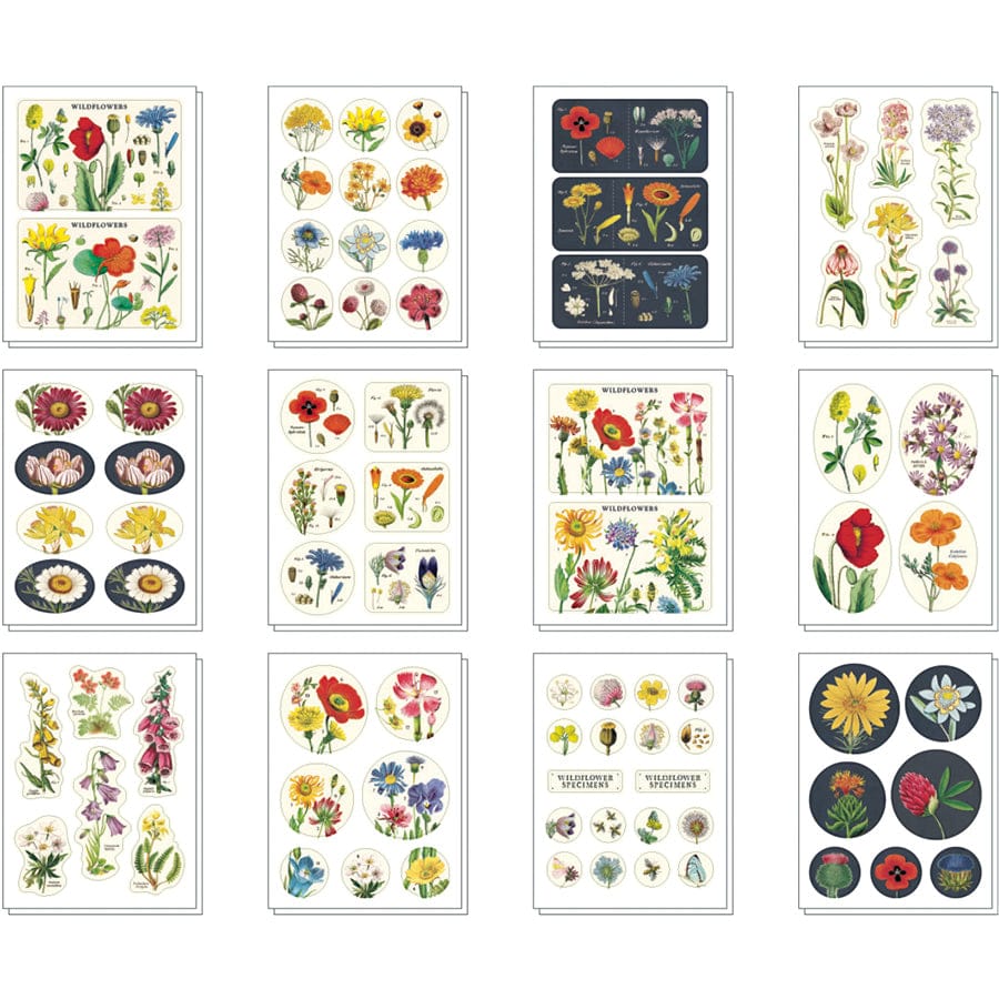 Cavallini & Co. Cards Cavallini & Co Vintage Wildflowers - Tin of Stickers