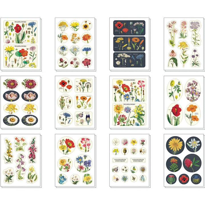 Cavallini & Co. Cards Cavallini & Co Vintage Wildflowers - Tin of Stickers