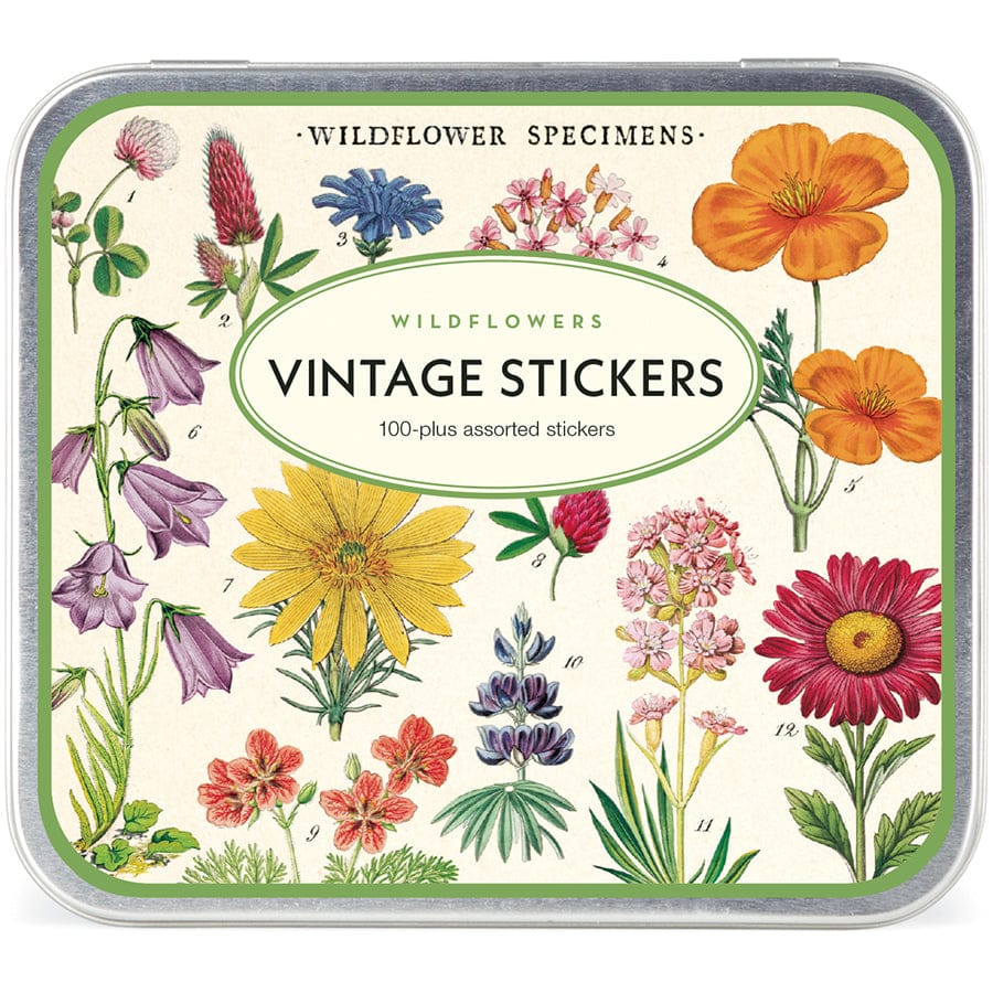 Cavallini & Co. Cards Cavallini & Co Vintage Wildflowers - Tin of Stickers
