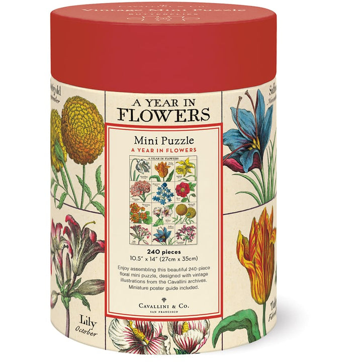 Cavallini &amp; Co. Gifts Cavallini &amp; Co A Year in Flowers 240 Pieces Mini Puzzle