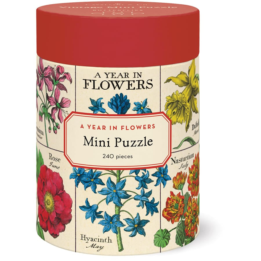 Cavallini & Co. Gifts Cavallini & Co A Year in Flowers 240 Pieces Mini Puzzle