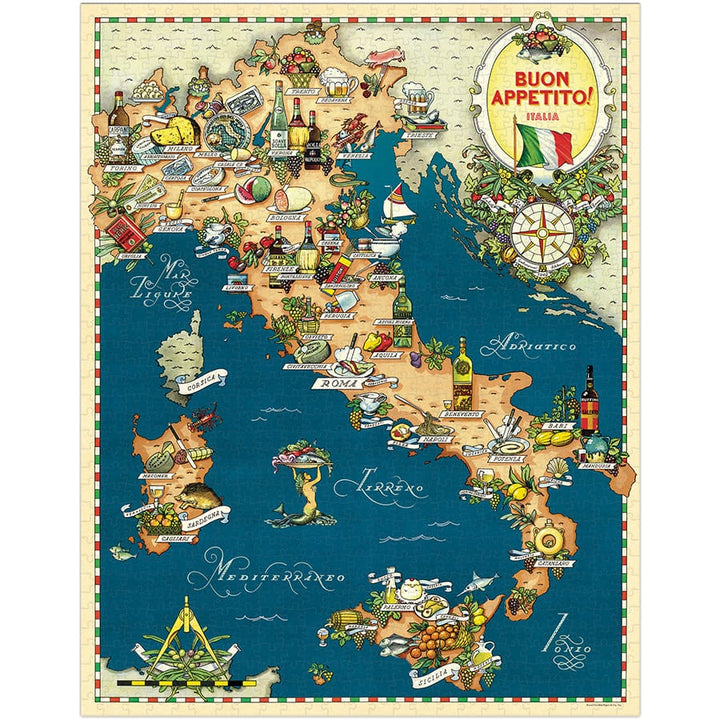 Cavallini & Co. Gifts Cavallini & Co Buon Appetito 1000 Piece Puzzle