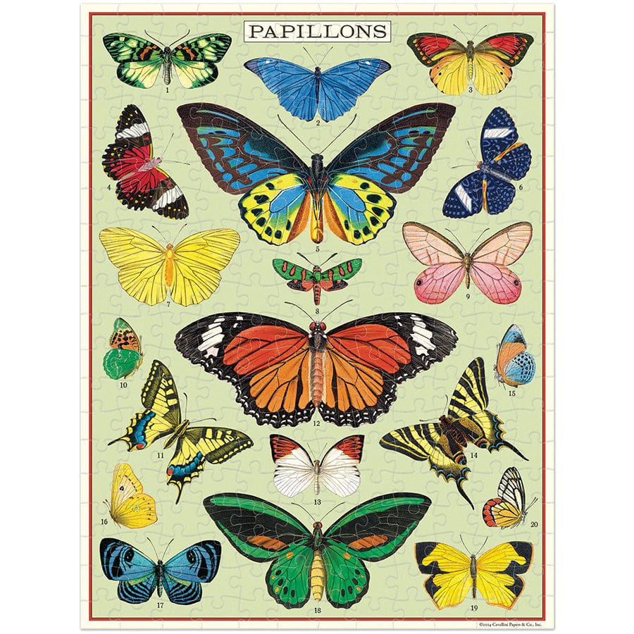 Cavallini & Co. Gifts Cavallini & Co Butterflies 240 Pieces Mini Puzzle