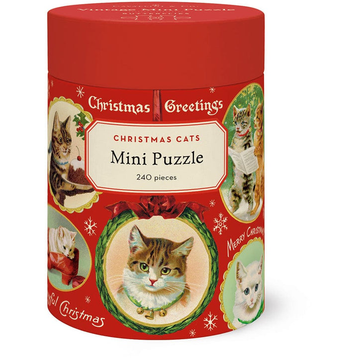Cavallini & Co. Gifts Cavallini & Co. Christmas Cats 240 Pieces Mini Puzzle