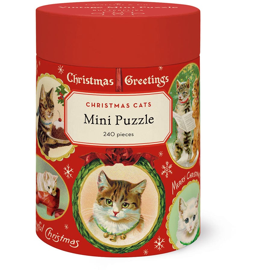 Cavallini & Co. Gifts Cavallini & Co. Christmas Cats 240 Pieces Mini Puzzle