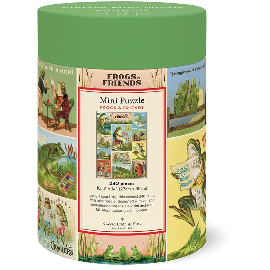 Cavallini & Co. Gifts Cavallini & Co Frogs & Friends 240 Pieces Mini Puzzle