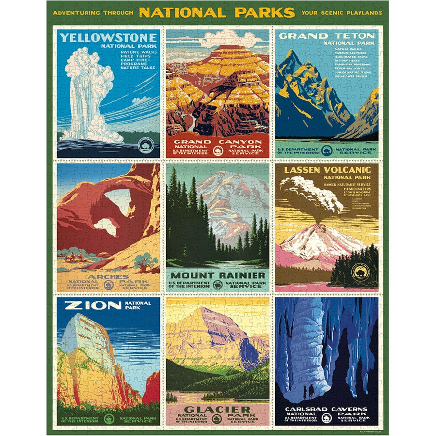 Cavallini & Co. Gifts Cavallini & Co National Parks Posters 1000 Piece Puzzle