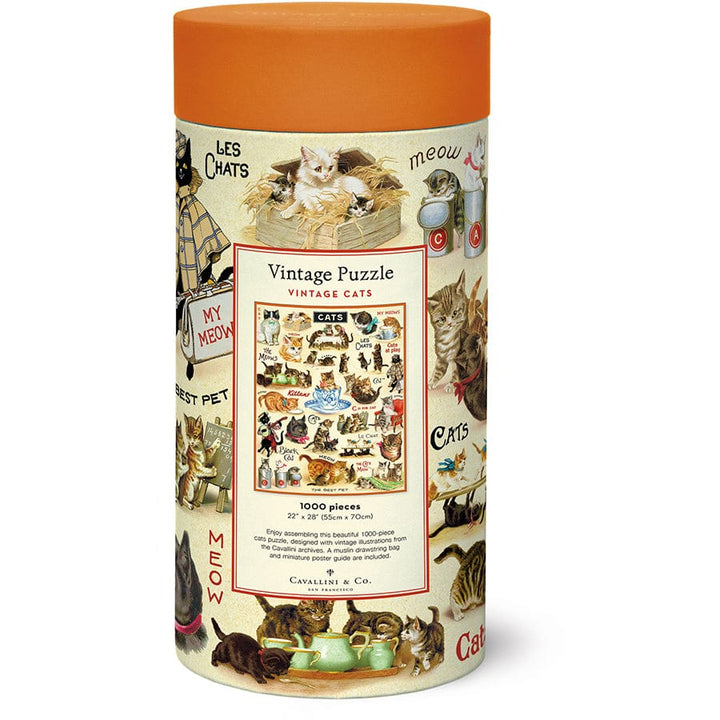 Cavallini & Co. Gifts Cavallini & Co Vintage Cats 1000 Piece Puzzle
