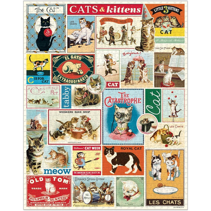 Cavallini & Co. Gifts Cavallini & Co Vintage Cats 1000 Piece Puzzle