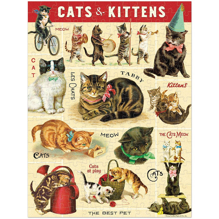 Cavallini & Co. Gifts Cavallini & Co Vintage Cats 240 Pieces Mini Puzzle