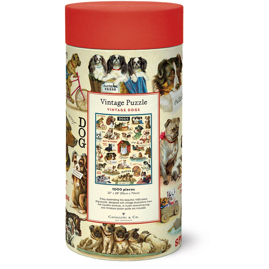 Cavallini & Co. Gifts Cavallini & Co Vintage Dogs 1000 Piece Puzzle