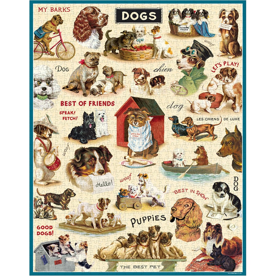 Cavallini & Co. Gifts Cavallini & Co Vintage Dogs 1000 Piece Puzzle
