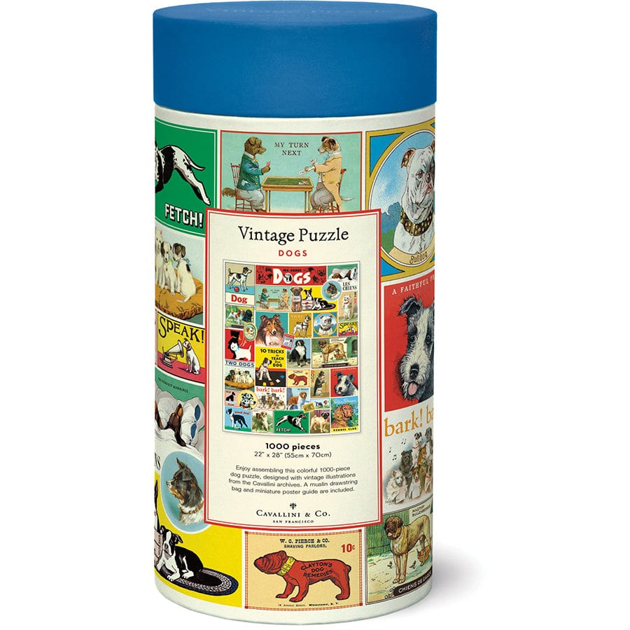 Cavallini & Co. Gifts Cavallini & Co Vintage Dogs 1000 Piece Puzzle