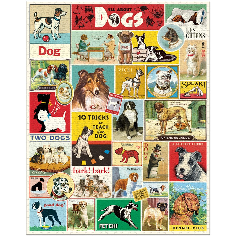 Cavallini & Co. Gifts Cavallini & Co Vintage Dogs 1000 Piece Puzzle