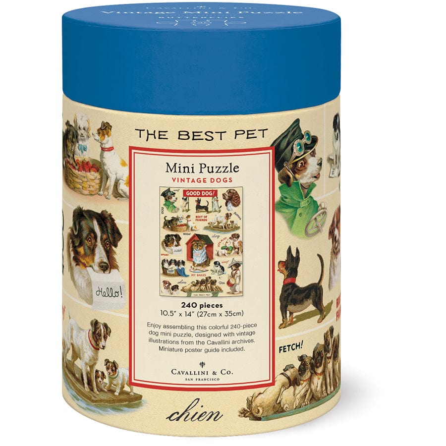 Cavallini & Co. Gifts Cavallini & Co Vintage Dogs 240 Pieces Mini Puzzle