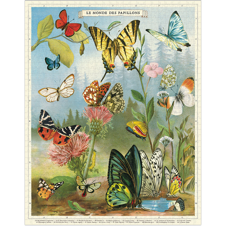 Cavallini & Co. Gifts Cavallini & Co World of Butterflies 1000 Piece Puzzle