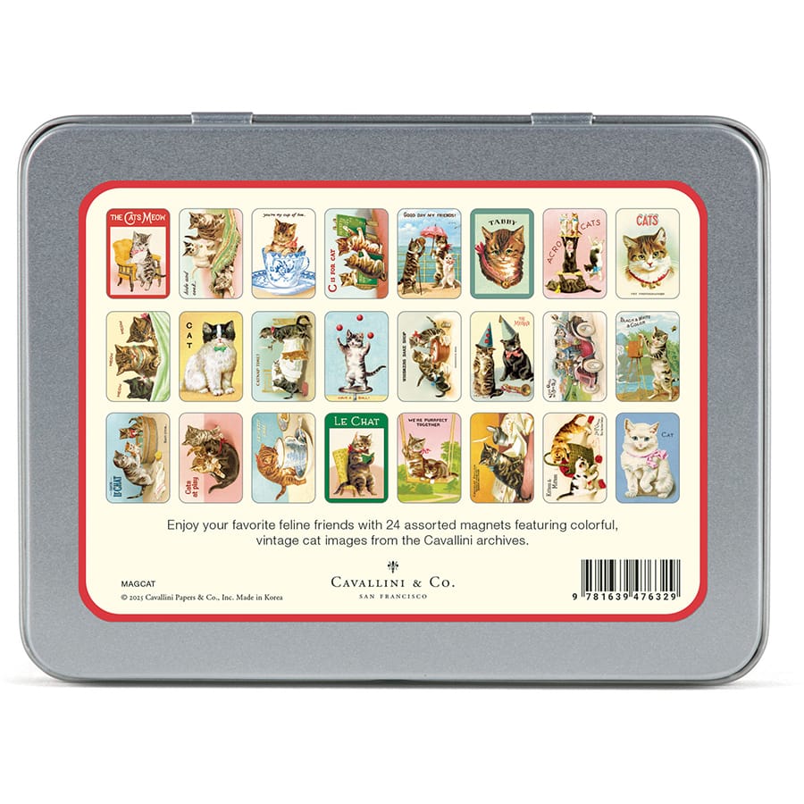 Cavallini & Co. Gifts Vintage Cats Magnets