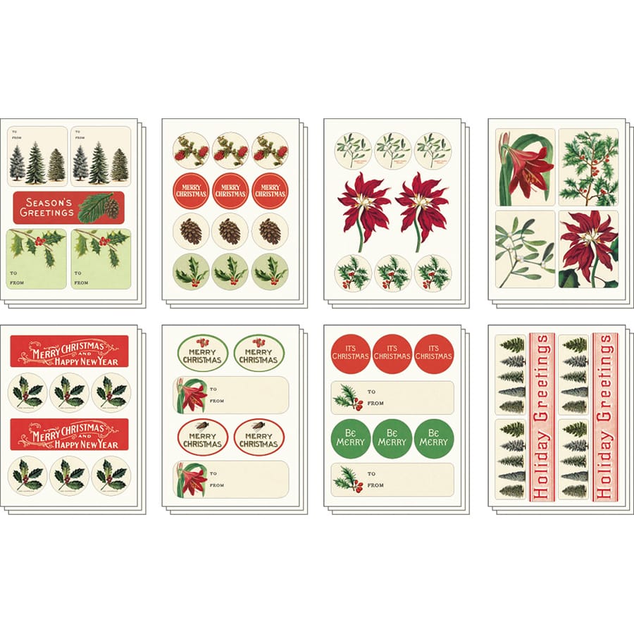 Cavallini & Co. Holiday Christmas Botanica Stickers | Cavallini & Co.