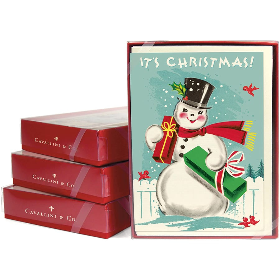 Cavallini & Co. Holiday Snowman Christmas Boxed Notes | Cavallini & Co.