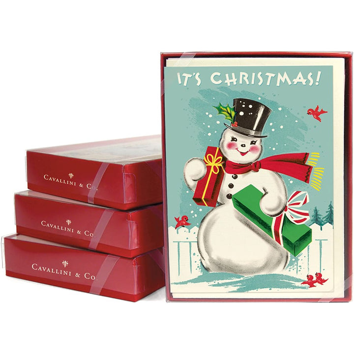 Cavallini &amp; Co. Holiday Snowman Christmas Boxed Notes | Cavallini &amp; Co.
