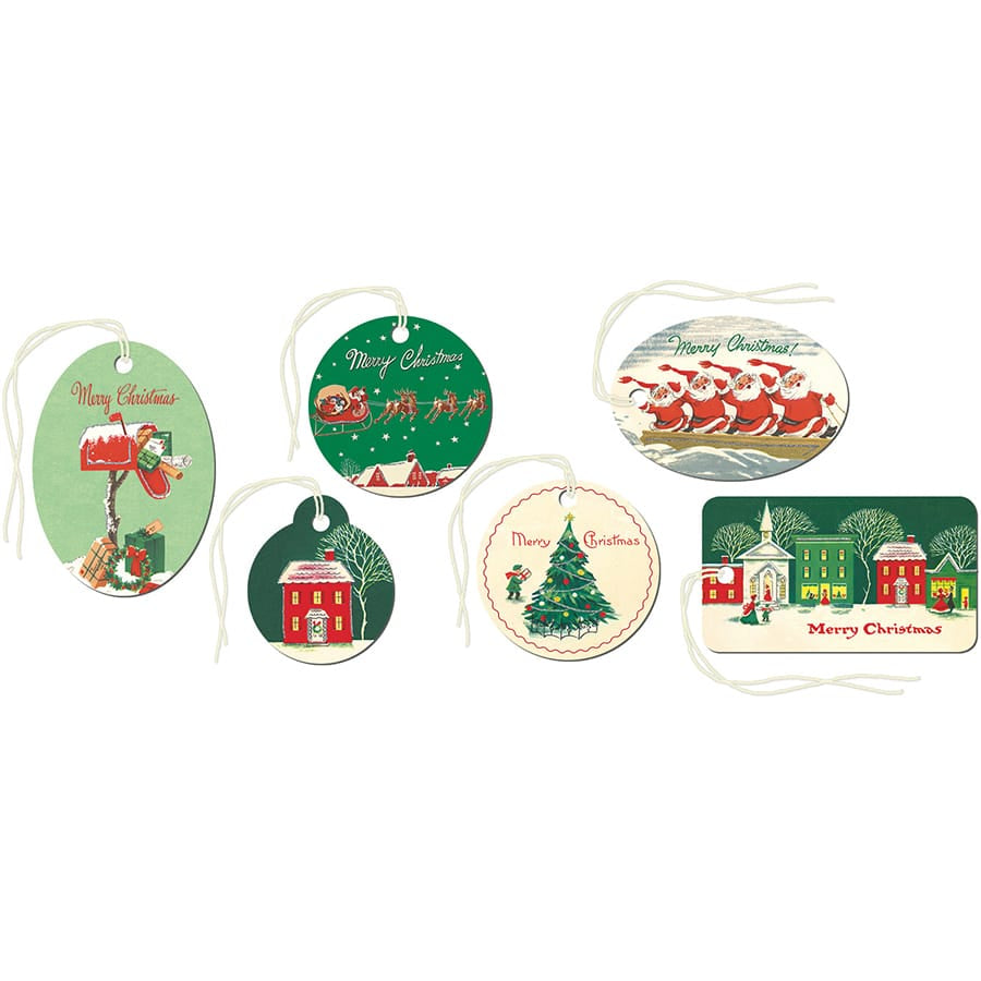 Cavallini & Co. Holiday Vintage Christmas Glitter Gift Tags | Cavallini & Co.