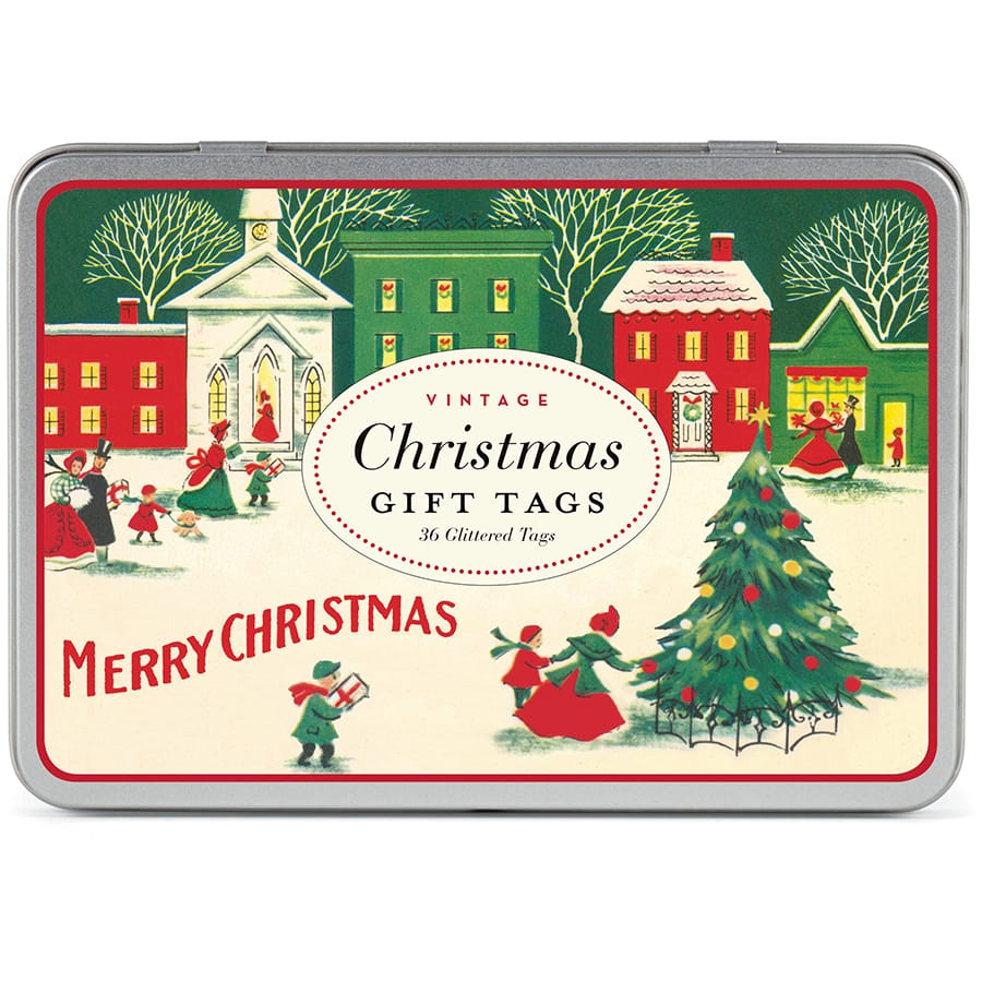 Cavallini & Co. Holiday Vintage Christmas Glitter Gift Tags | Cavallini & Co.