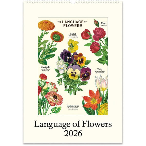 Cavallini & Co. Paper 2026 Language of Flowers Wall Calendar