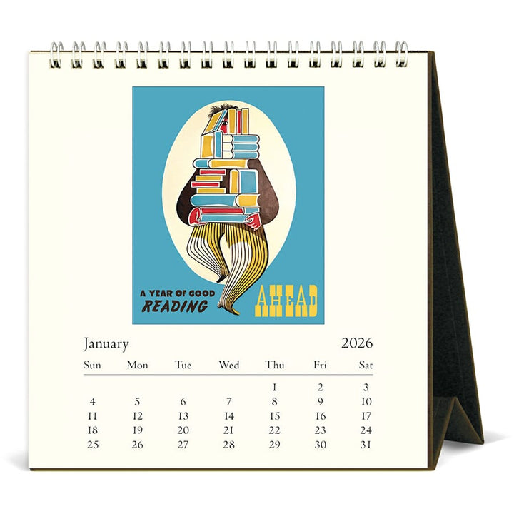 Cavallini & Co. Paper 2027 Book Lover's Desk Calendar